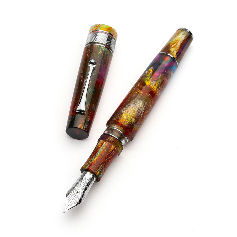 Leonardo Officina Italiana Leonardo Supernova Fountain Pen Primary Manipulation 5 & Rhodium Nib No. 8 Limited Edition