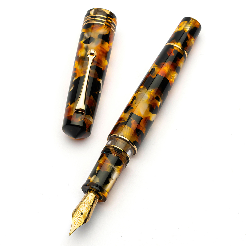 Leonardo Officina Italiana Leonardo Momento Zero Grande 2.0 Fountain Pen Sottobosco & Gold