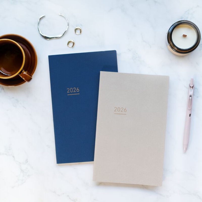 Kokuyo Kokuyo Jibun Techo Lite mini Agenda 2026 B6 Slim Navy