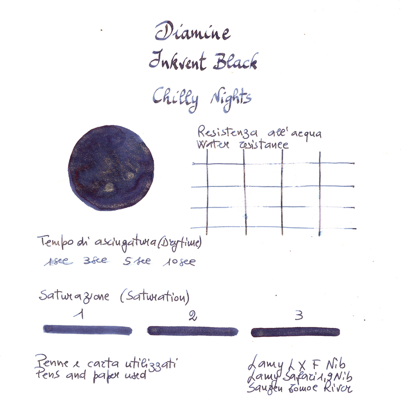 Diamine Diamine Inkvent Chilly Nights Inchiostro 50 ml Black Edition Starbright