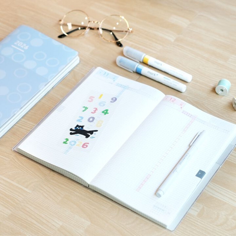 Kokuyo Kokuyo Jibun Techo Days Agenda 2026 A5 Slim Grigia