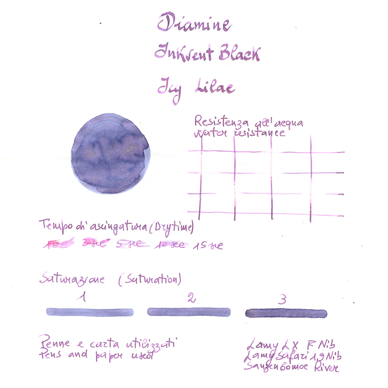 Diamine Diamine Inkvent Icy Lilac Ink Bottle 50 ml Black Edition Shimmer