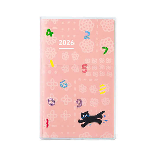 Kokuyo Jibun Techo Days Agenda 2026 A5 Slim SOU.SOU Pink