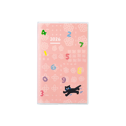 Kokuyo Jibun Techo Days mini Agenda 2026 B6 Slim SOU.SOU Pink