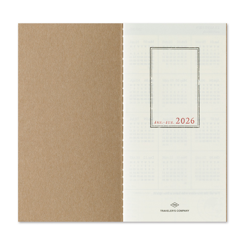 Traveler's Company Traveler's Notebook Refill 2026 Weekly + Memo Diary Regular Size