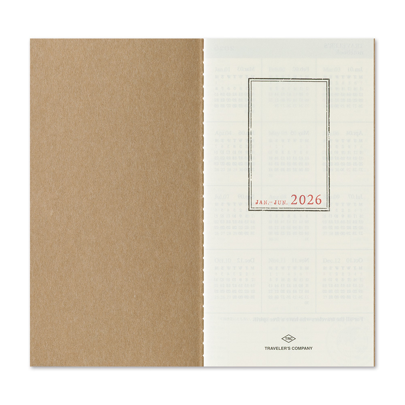 Traveler's Company Traveler's Notebook Refill 2026 Weekly Vertical Diary Regular Size