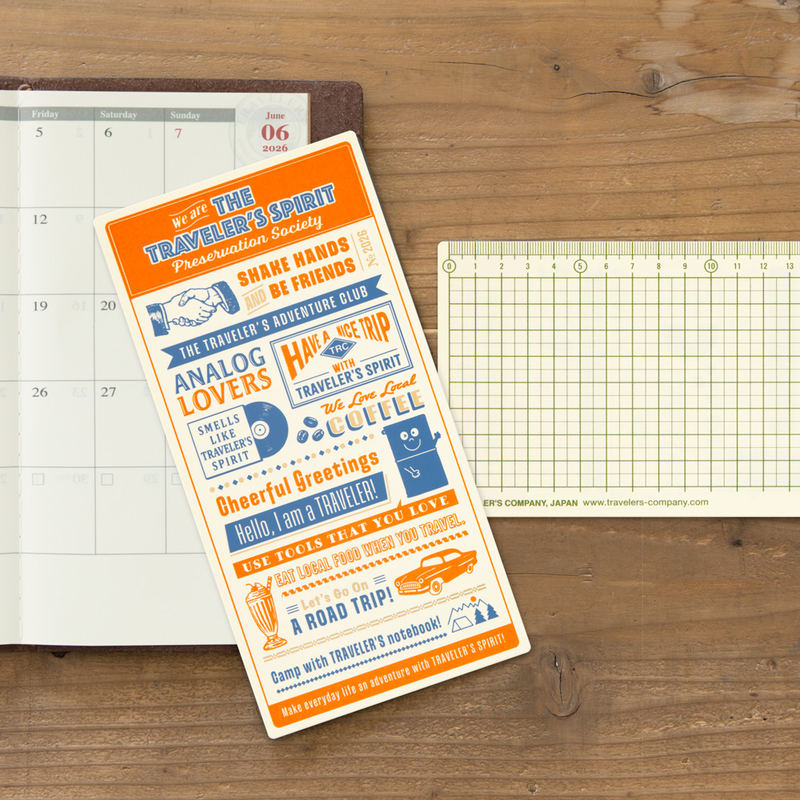 Traveler's Company Traveler's Notebook Plastic Sheet Underlay Regular Size 2026 Limited Edition