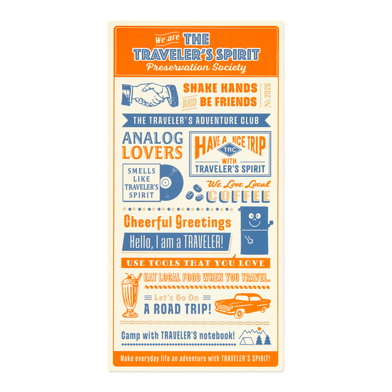 Traveler's Company Traveler's Notebook Plastic Sheet Underlay Regular Size 2026 Limited Edition