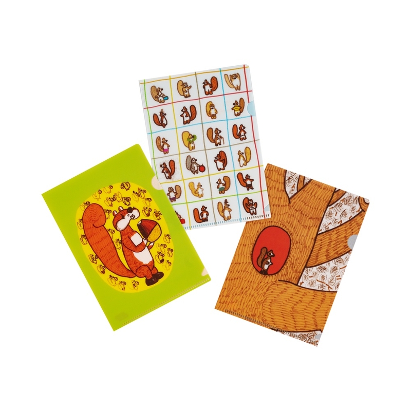 Hobonichi Hobonichi 100%ORANGE: Squirrel Squadron Folder Set 3 Cartelle per Original A6