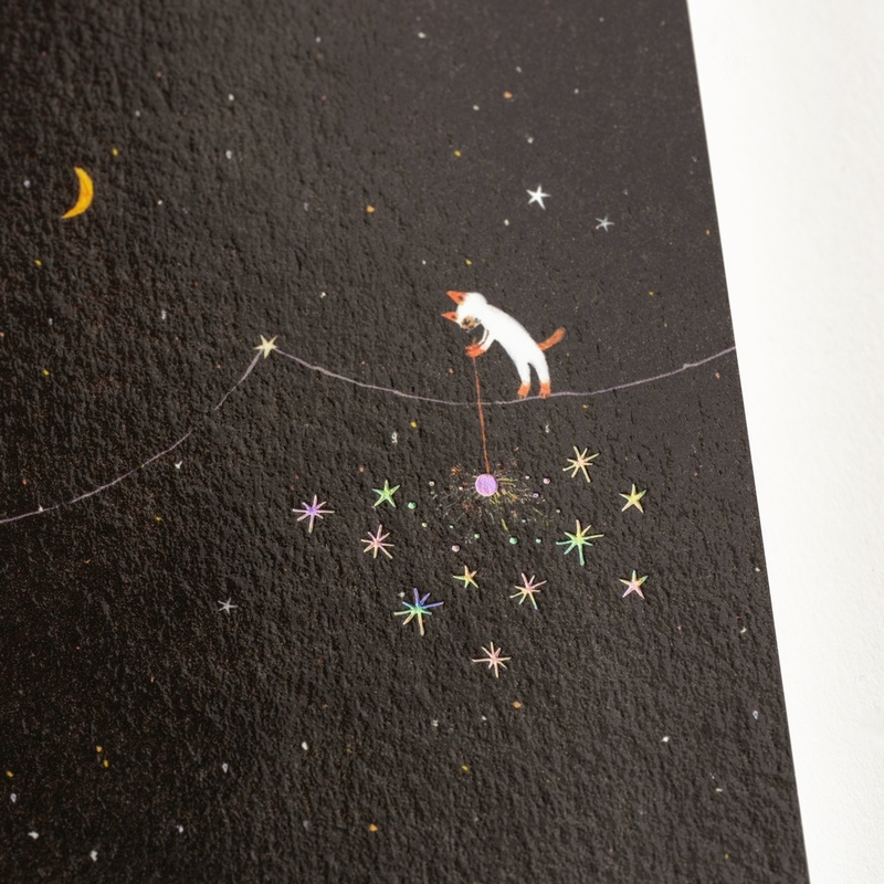Hobonichi Hobonichi Graph Notebook A6 Hiroko Kubota: Another night of falling star sparklers Grid
