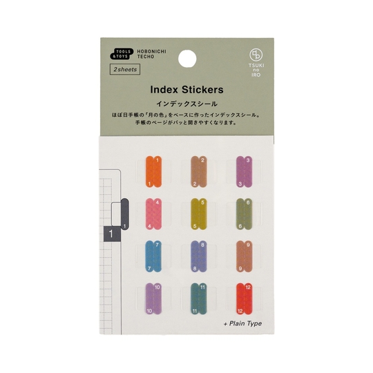 Hobonichi TSUKI no IRO: Index Stickers