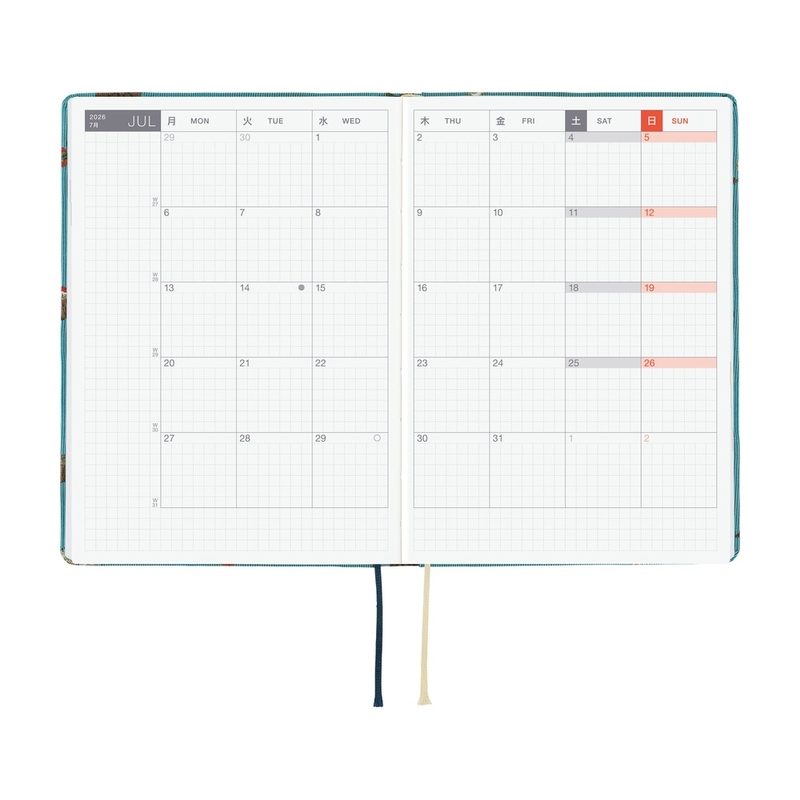 Hobonichi Hobonichi Hon A6 Bow & Tie: In the Forest Agenda 2026 Giornaliera