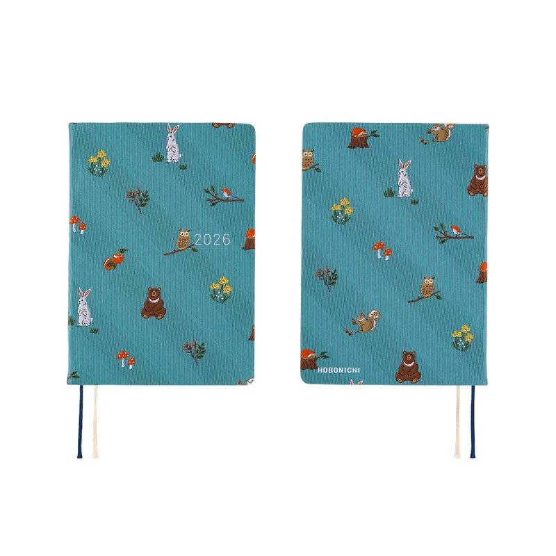 Hobonichi Hobonichi Hon A6 Bow & Tie: In the Forest Agenda 2026 Giornaliera