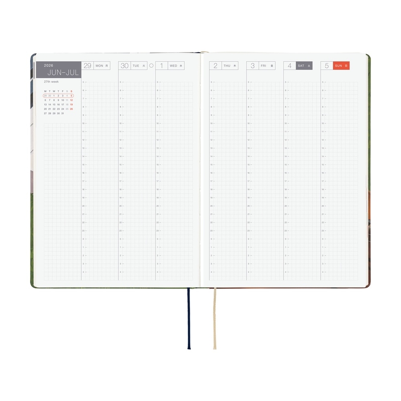Hobonichi Hobonichi Hon A5 Hiroko Kubota: Waiting on the Chord Agenda 2026 Giornaliera