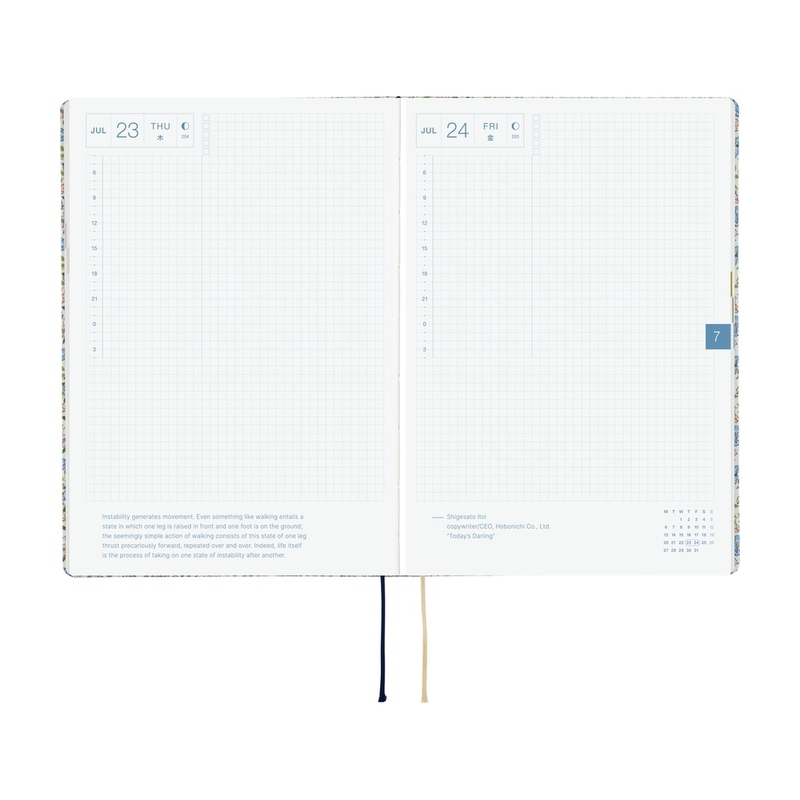 Hobonichi Hobonichi Hon A5 Liberty Fabrics: Sasha Kiora Agenda 2026 Giornaliera