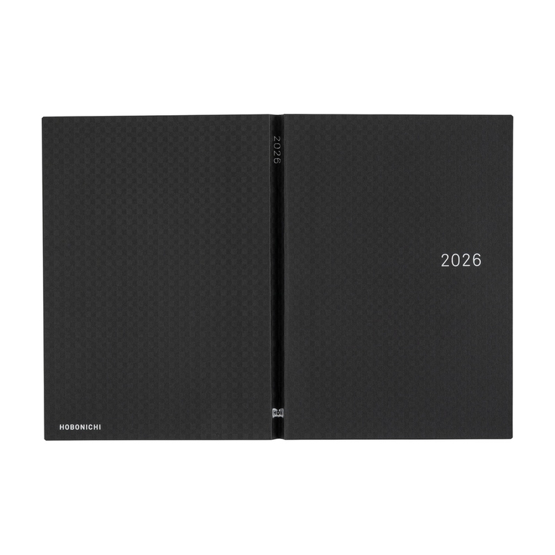 Hobonichi Hobonichi Hon A5 Paper Series: Black Gingham Agenda 2026 Giornaliera