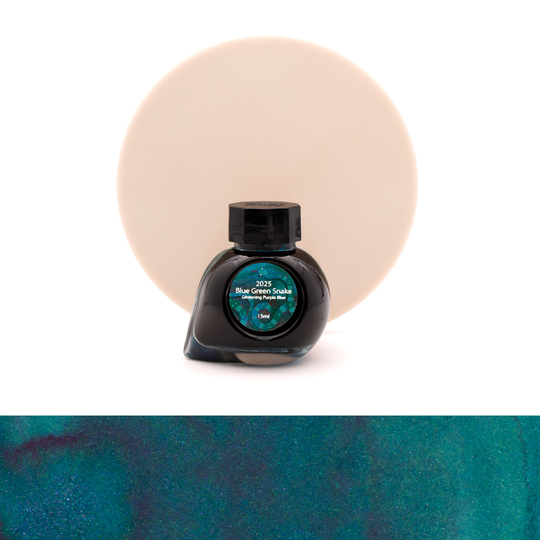 Colorverse 2025 Blue Green Snake Glistening Purple Blue Ink Bottle 15 ml