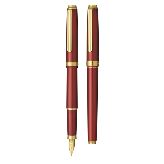 Platinum Biso Fountain Pen Flame Red