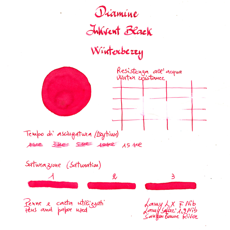 Diamine Diamine Inkvent Winter Berry Ink Bottle 50 ml Black Edition Chameleon