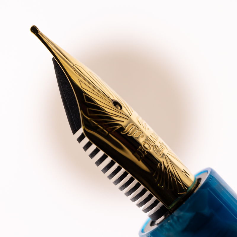 Leonardo Officina Italiana Leonardo Furore Fountain Pen Acque Ambrate & Gold