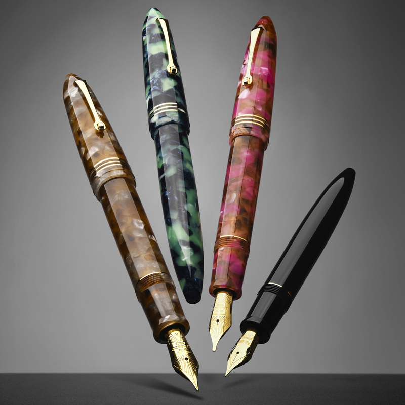 Leonardo Officina Italiana Leonardo Furore Fountain Pen Notte di Furore & Gold 14k