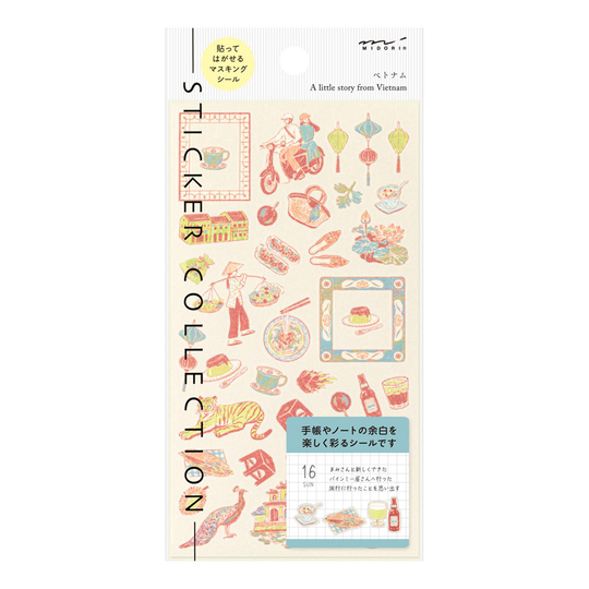 Midori Stickers Vietnamese Motifs