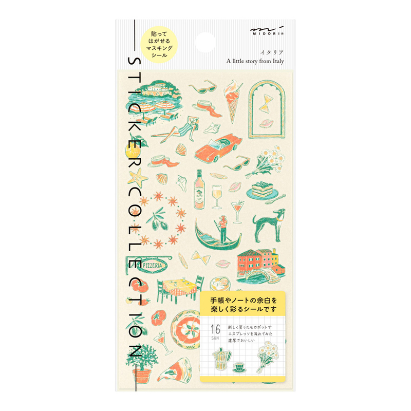 Midori Midori Stickers Italian Motifs