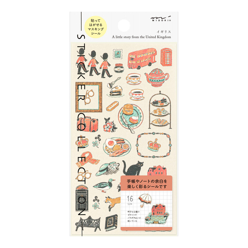 Midori Midori Stickers British Motifs