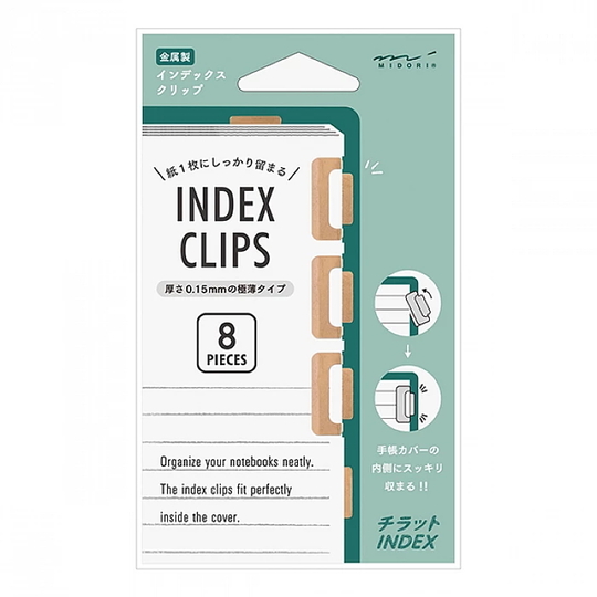 Midori Chiratto Index Clip Arancione