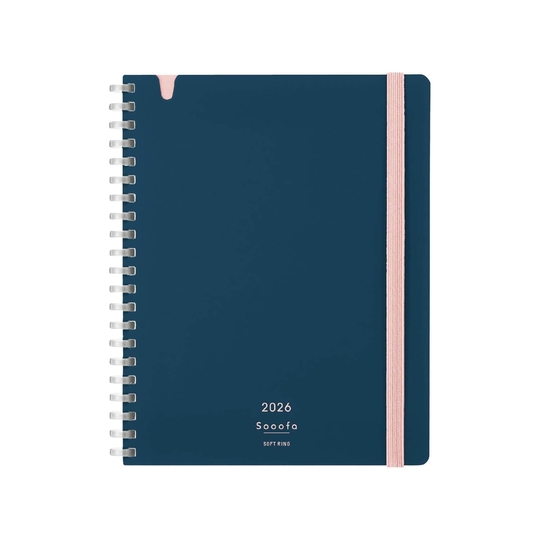 Kokuyo Sooofa Soft Ring 2026 Diary Navy