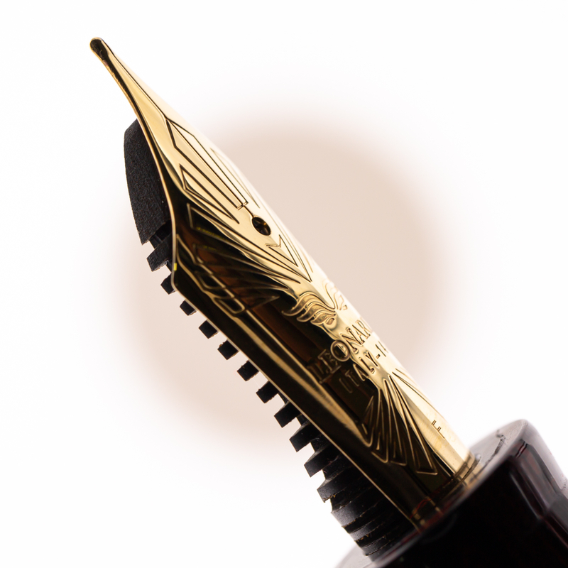 Leonardo Officina Italiana Leonardo Momento Magico Penna Stilografica Onda Blu & Oro 14k