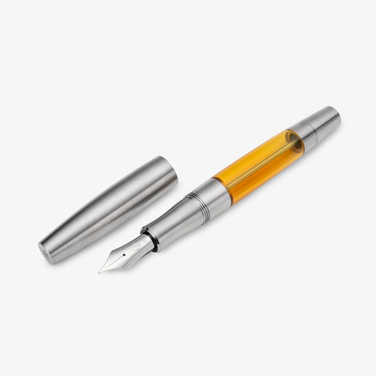 Gravitas Monster Fountain Pen Grade 5 Titanium Machine Finish
