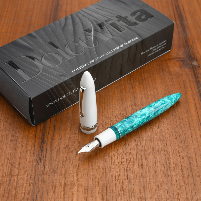 Dolcevita Leonardo x Dolcevita Furore Fountain Pen Smeralda & Rhodium