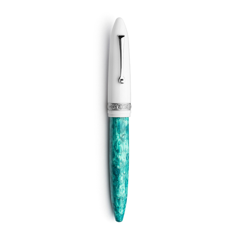 Dolcevita Leonardo x Dolcevita Furore Fountain Pen Smeralda & Rhodium