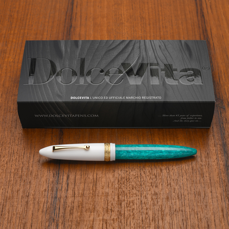 Dolcevita Leonardo x Dolcevita Furore Fountain Pen Smeralda & Gold