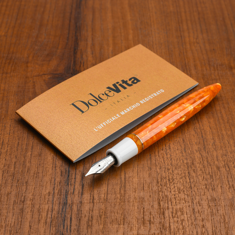 Dolcevita Leonardo x Dolcevita Furore Fountain Pen Terra degli Aranci & Rhodium