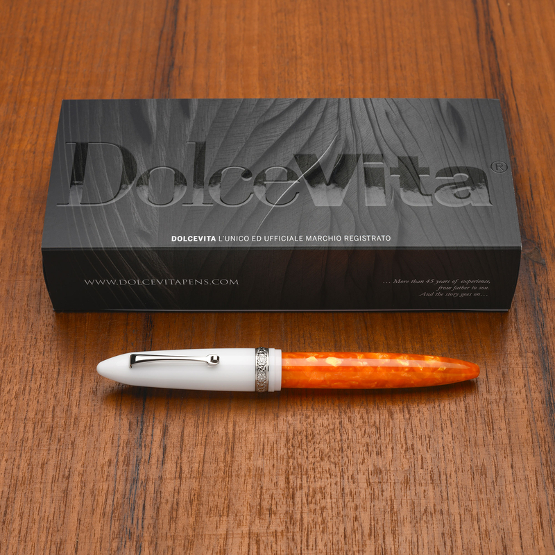 Dolcevita Leonardo x Dolcevita Furore Fountain Pen Terra degli Aranci & Rhodium