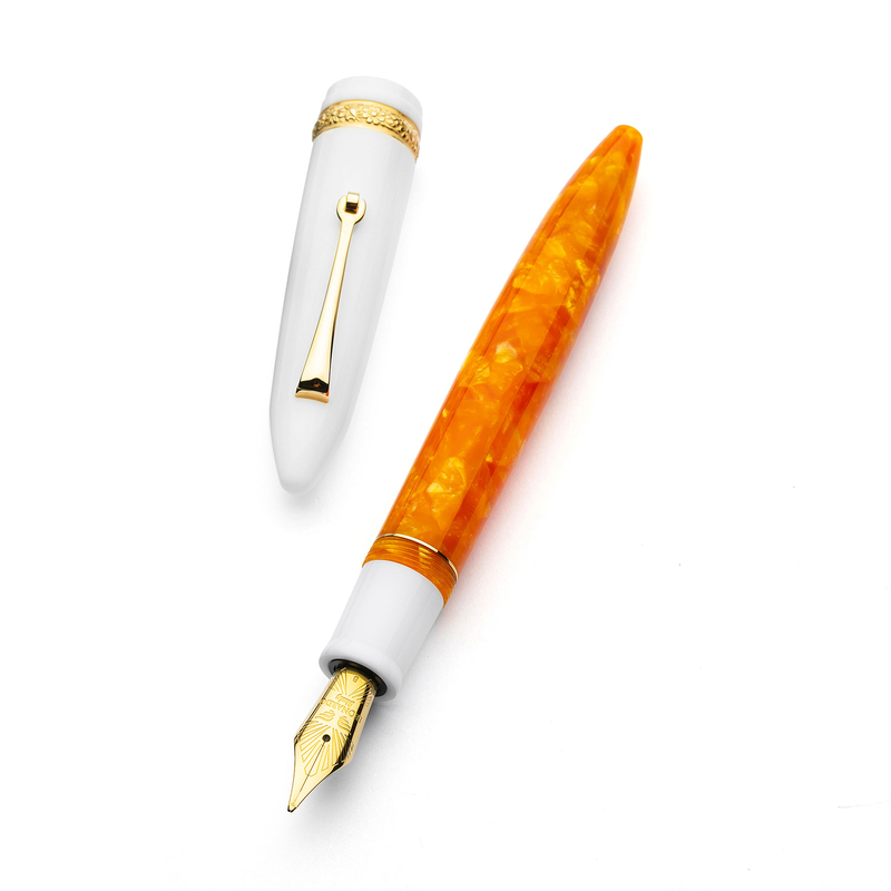 Dolcevita Leonardo x Dolcevita Furore Fountain Pen Terra degli Aranci & Gold