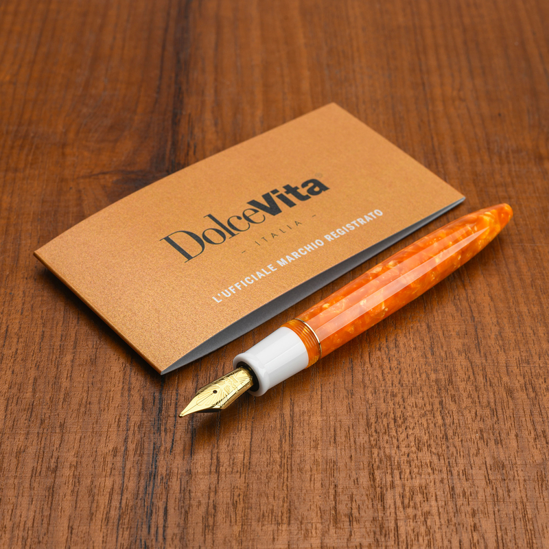 Dolcevita Leonardo x Dolcevita Furore Fountain Pen Terra degli Aranci & Gold