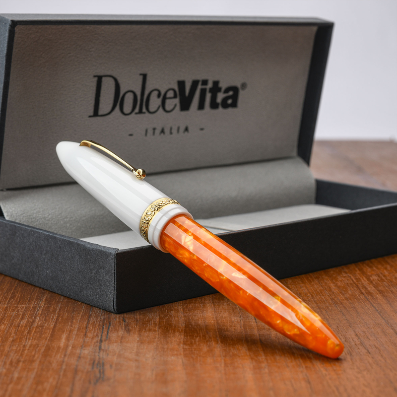 Dolcevita Leonardo x Dolcevita Furore Penna Stilografica Terra degli Aranci & Oro