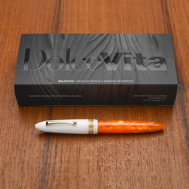 Dolcevita Leonardo x Dolcevita Furore Fountain Pen Terra degli Aranci & Gold