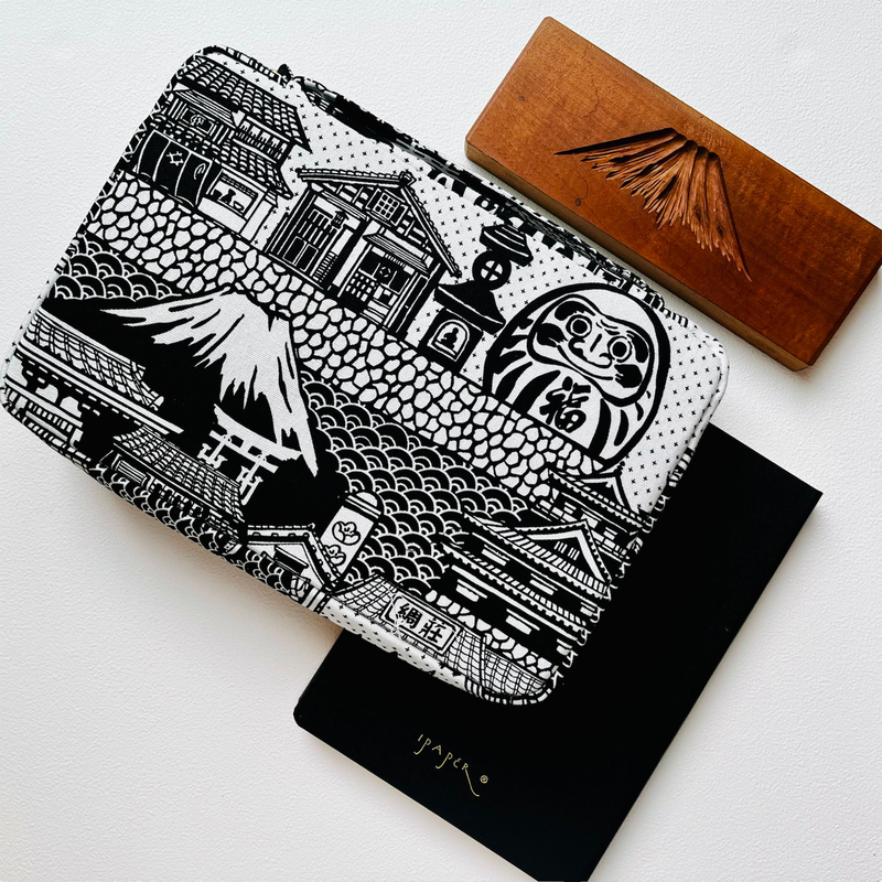 Kyoku Haku Kyoku Haku Pen Case for 20 Pens Daruma Black