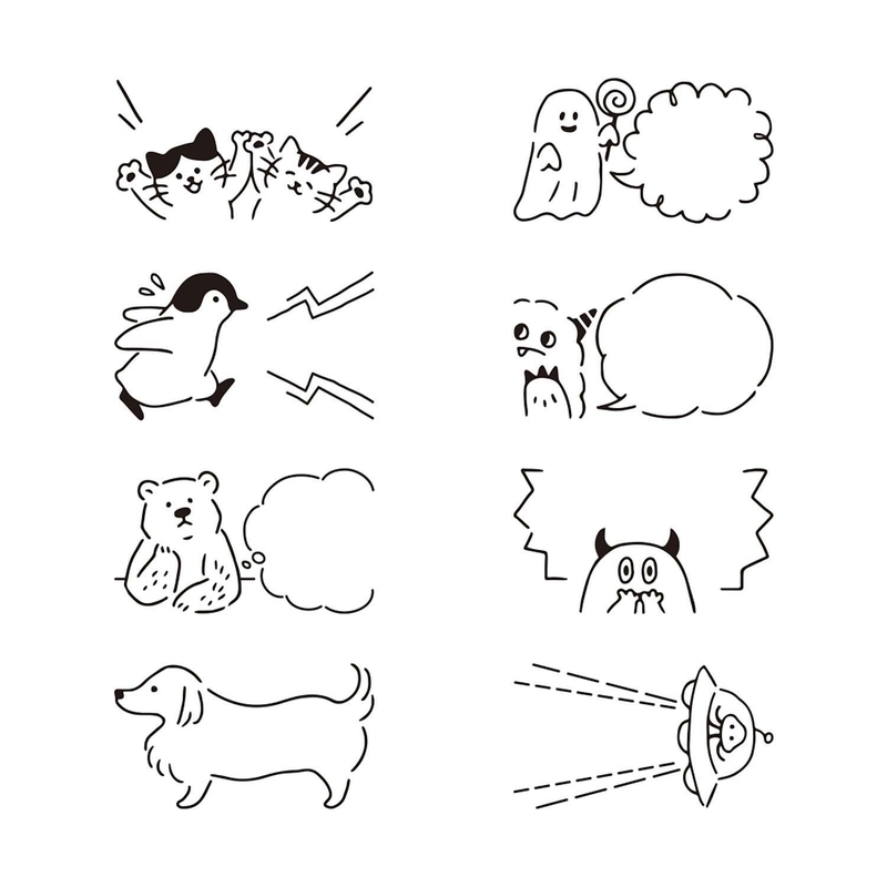 Midori Midori Paintable Rotating Stamp Dial Speech Bubble