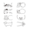 Midori Midori Paintable Rotating Stamp Dial Speech Bubble