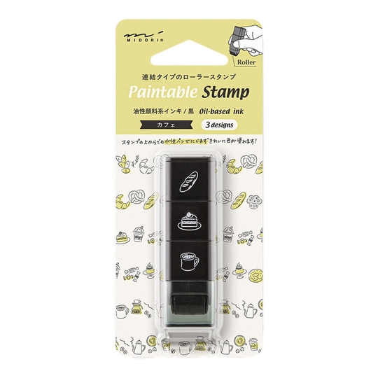 Midori Paintable Stamp Timbro Roller Caffè