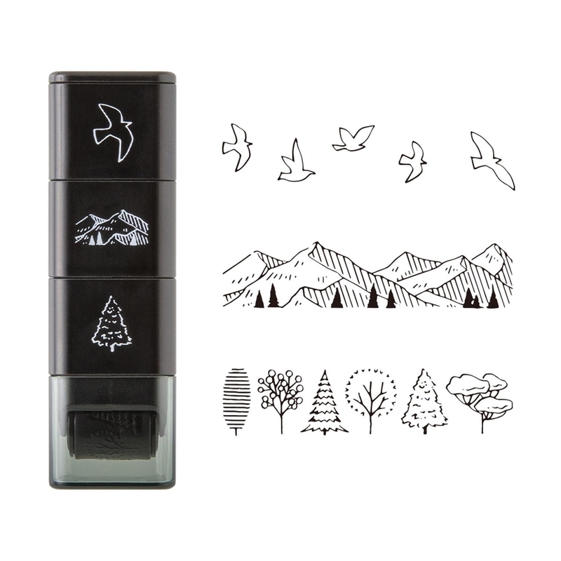 Midori Midori Paintable Stamp Timbro Roller Mountain View