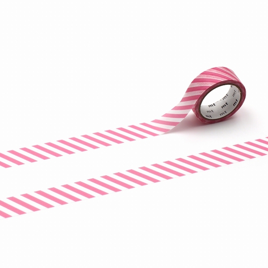 MT 1P Stripe Washi Tape Aurora Pink