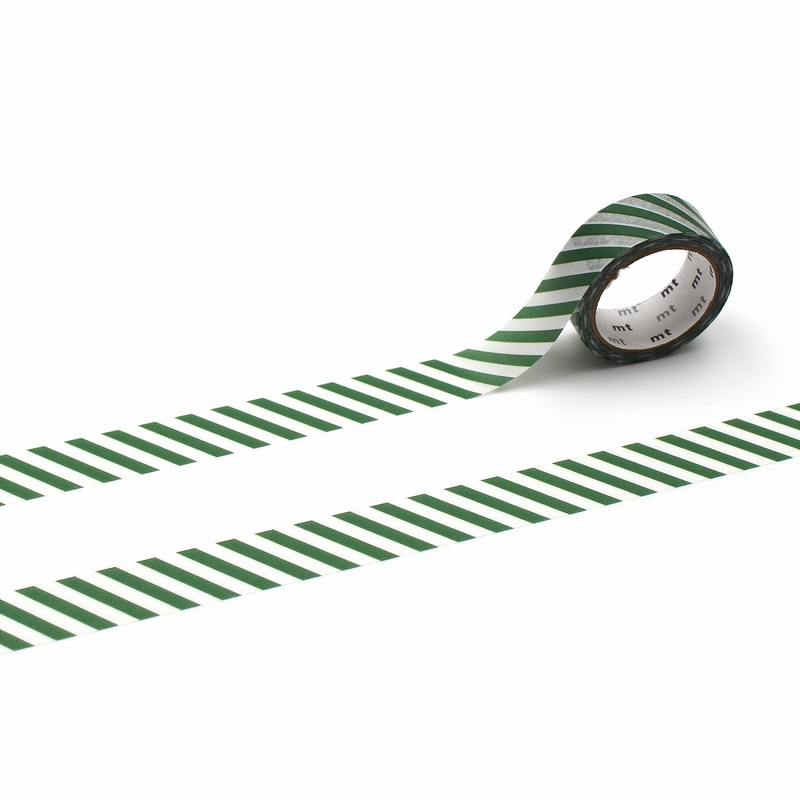 MT Masking Tape MT 1P Stripe Washi Tape Deep Green