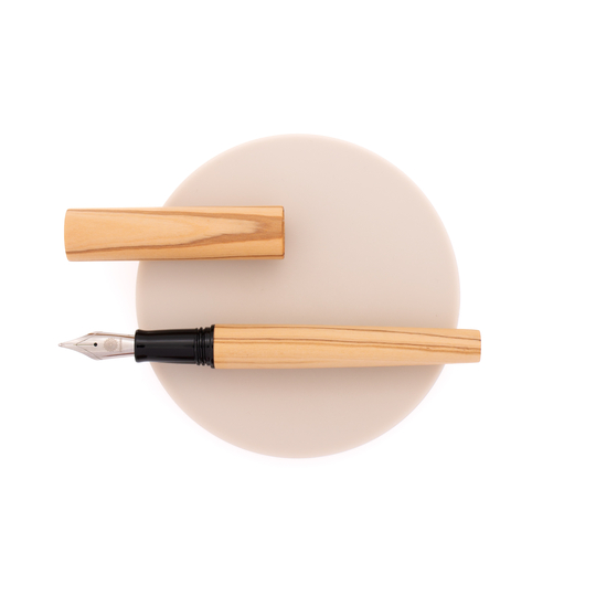 Wancher Sekai World Tree Fountain Pen Olive Wood