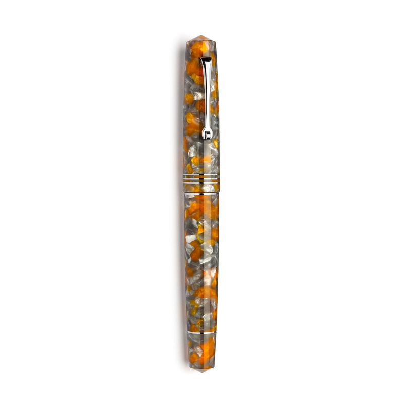Leonardo Officina Italiana Leonardo Momento Zero Fountain Pen Lava e Cenere & Rhodium 14k
